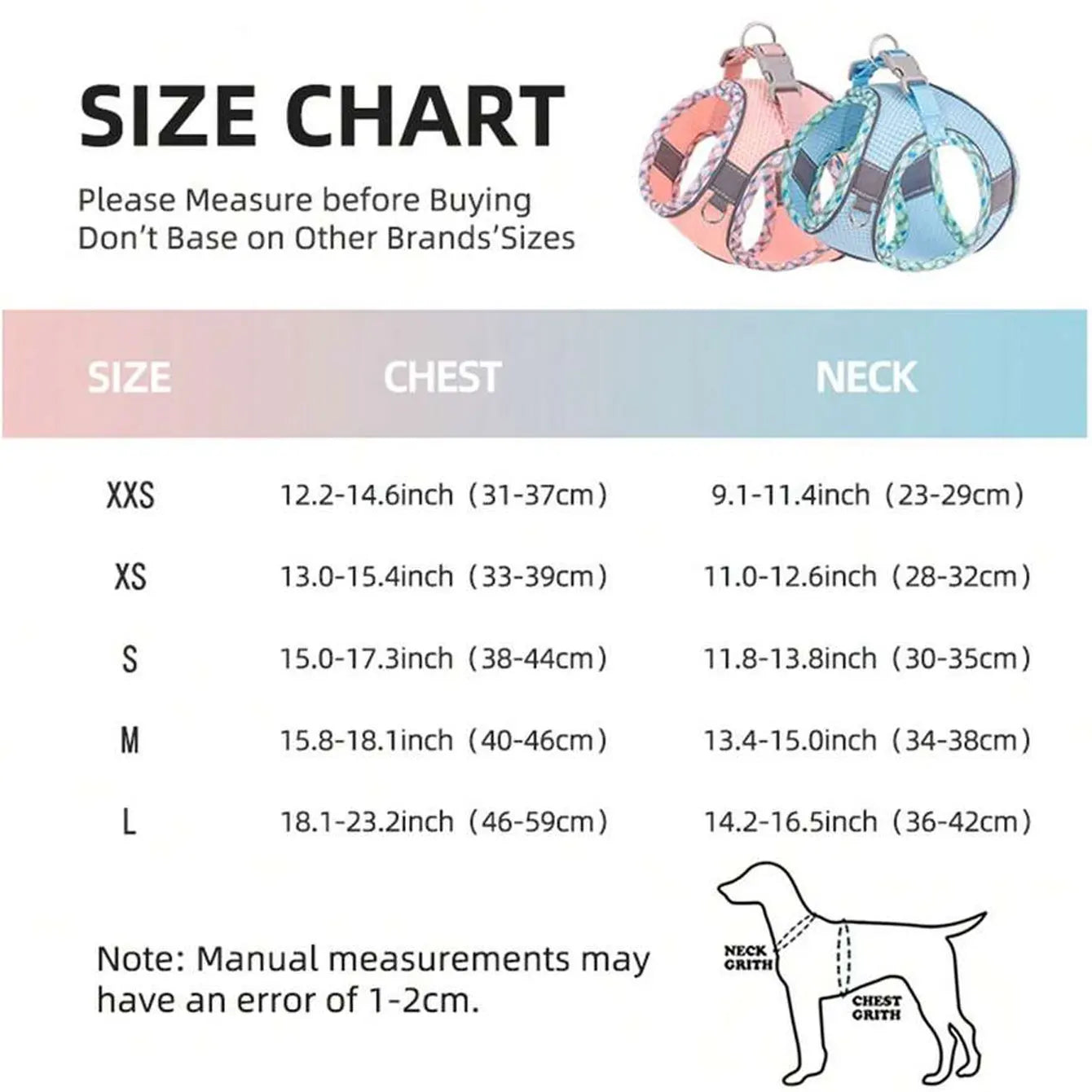 Norvyl Harnais Anti-Traction avec Laisse pour Chien